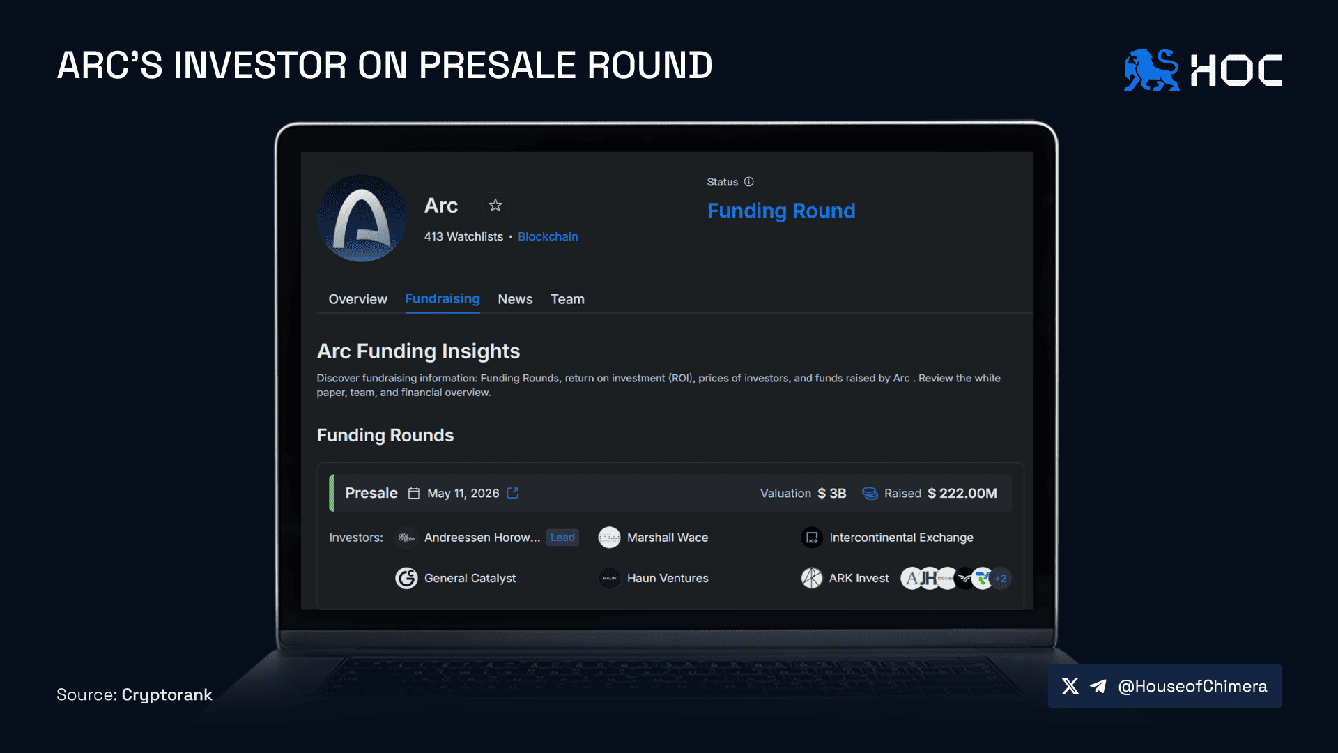 Arc’s investor on Presale round