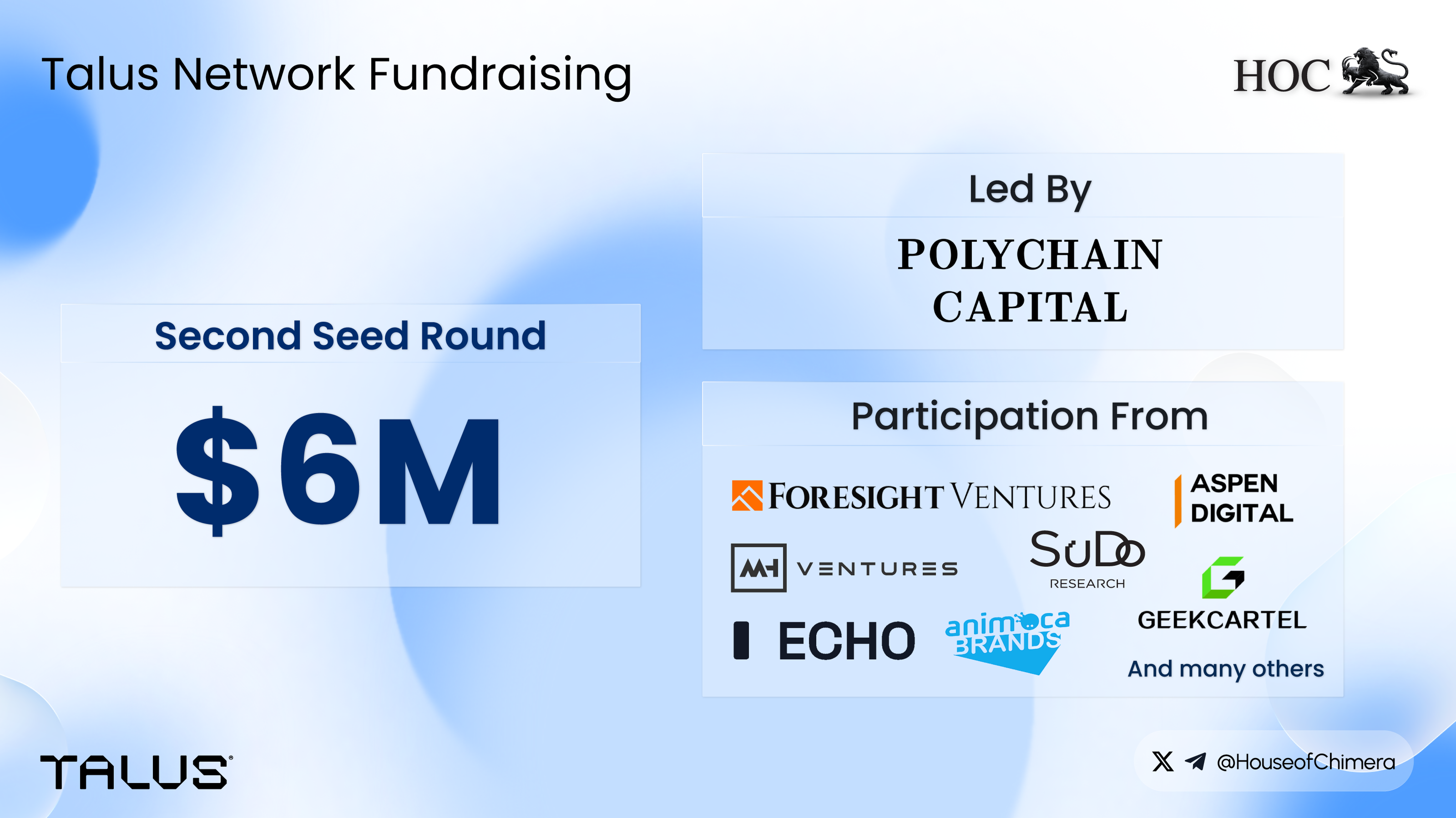 Talus Network $6M seed round led by Polychain Capital